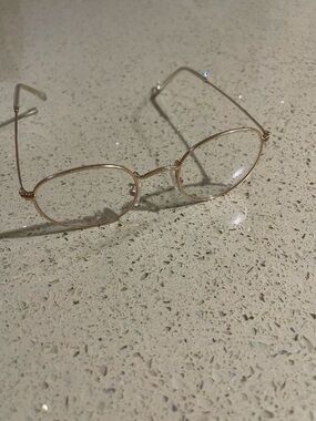 Delicate Gold Oval Wireframe Glasses